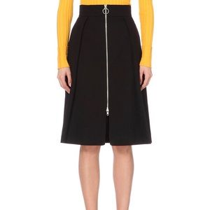 Whistles Zip Front Cotton Skirt